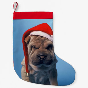 x-masの帽子とのSharのpei スモールクリスマスストッキング