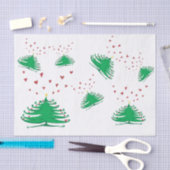 X-mas松の木のティッシュペーパー- 15 gsm (10lb) 薄葉紙 (クラフト)