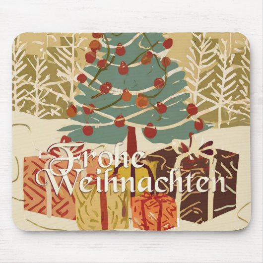 X-Mas Motiv, mit Geschenken unterm Weihnachtsbaum マウスパッド (正面)