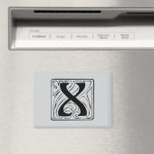 X Monogramm schwarz マグネット (インサイチュ (食洗機))