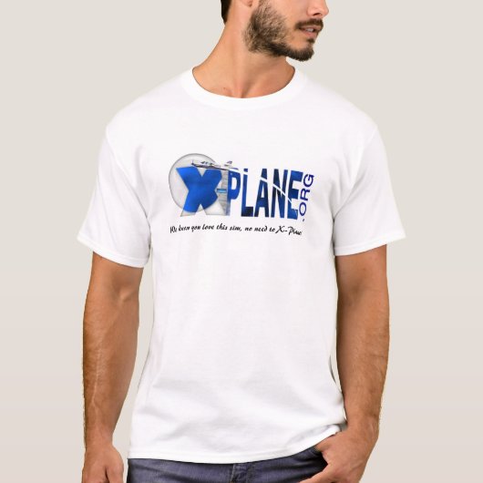 X-Plane.Orgのウェブサイトのロゴ Tシャツ (正面)