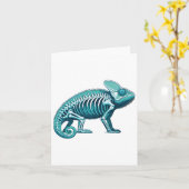 X-ray Chameleon Body Anatomy Radiography Skeleton  カード (黄色い花)