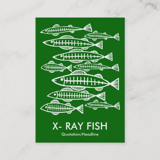 X-RAY FISH - ディープグラスグリーン 名刺 (正面)