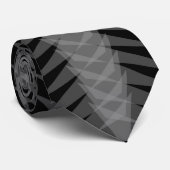 X Ray Gray On Black Spiny Modern Abstract Design ネクタイ (ロール)