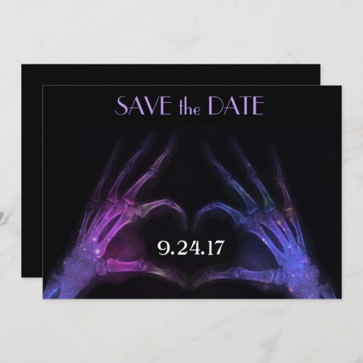 X-ray Hands Makeハート保存日 セーブザデート (正面/裏面)