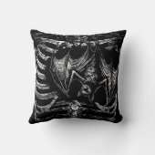 X-Ray Skelett Korpus mit Fledermaus クッション (裏面)