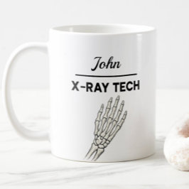 X-RAY TECH オリジナル 名前 レントゲン撮影 コーヒーマグカップ