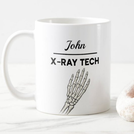 X-RAY TECH オリジナル 名前 レントゲン撮影 コーヒーマグカップ
