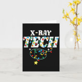 X-ray Tech Christmas Radiologic Technologist Techs カード (黄色い花)