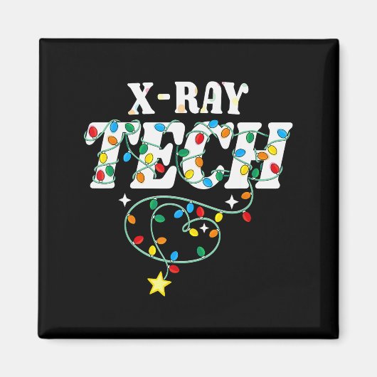 X-ray Tech Christmas Radiologic Technologist Techs マグネット (正面)