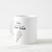 X-RAY TECH Personalized Name Radiography コーヒーマグカップ (正面左)