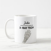 X-RAY TECH Personalized Name Radiography コーヒーマグカップ (左)