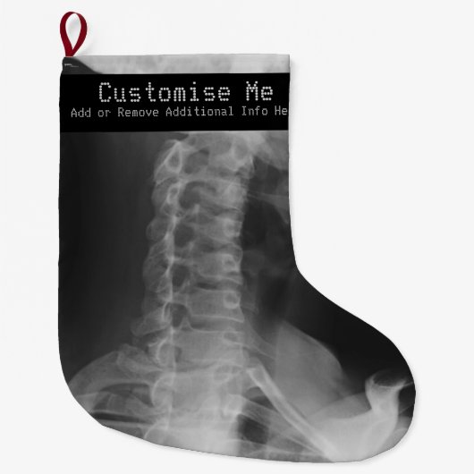 X-Rayed 2 (オリジナル) ラージクリスマスストッキング (正面)