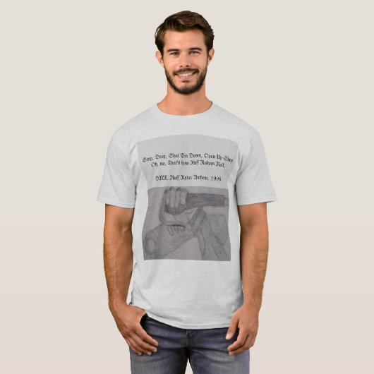 X Tシャツのラフ・ライダース敬礼とマイク Tシャツ (正面フル)