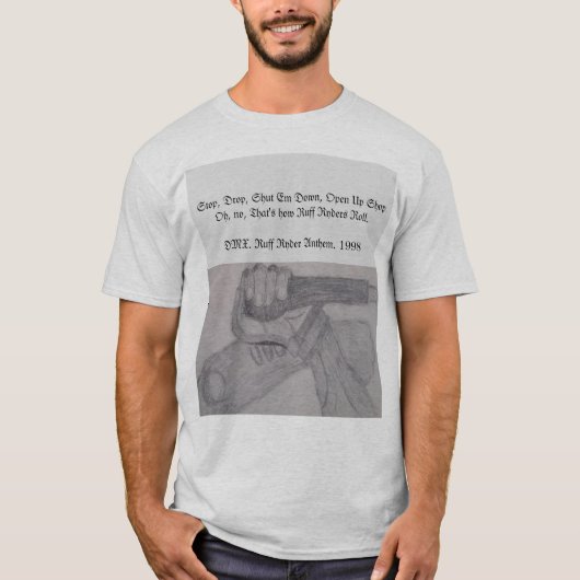 X Tシャツのラフ・ライダース敬礼とマイク Tシャツ (正面)