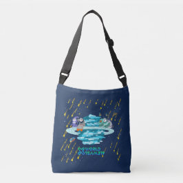 X World Team319惑星に座って撮影を見ている クロスボディバッグ