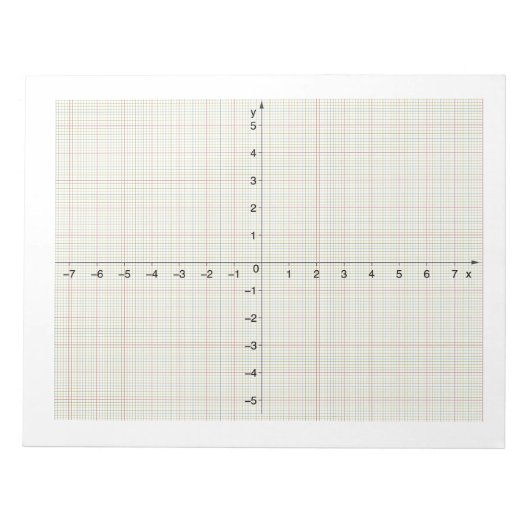 X Y座標システム代数数学 ノートパッド (正面)