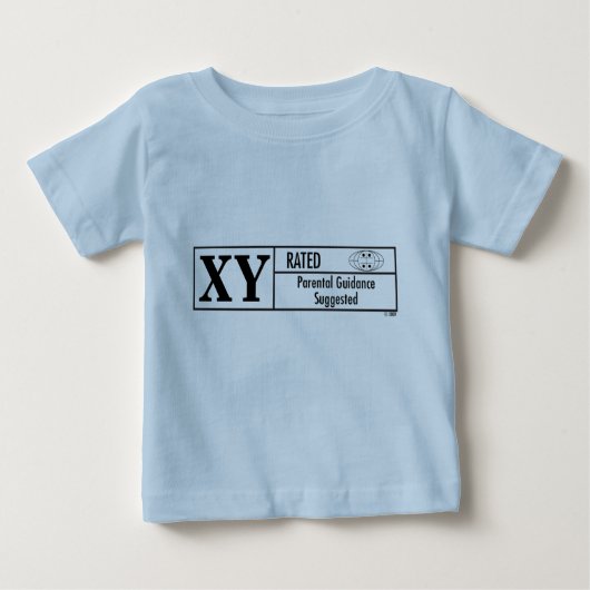 X-Y評価される ベビーTシャツ (正面)
