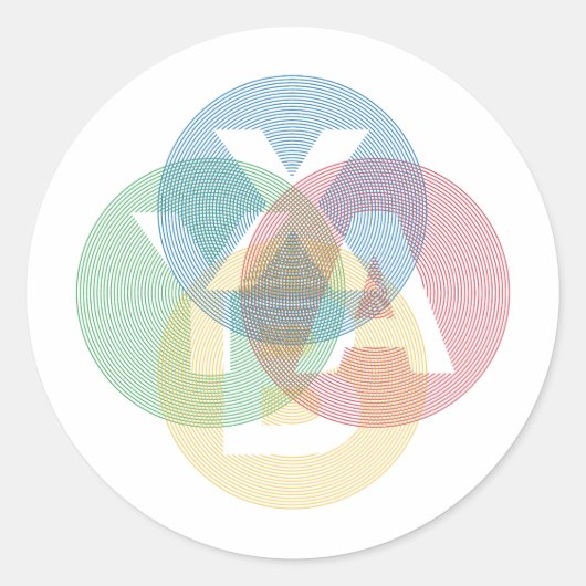 XABYカラー ラウンドシール (正面)