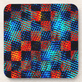 Xadrez azul, laranja, fake sujo ou manchado. コースター