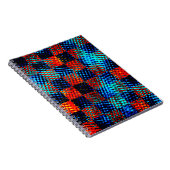 Xadrez azul, laranja, fake sujo ou manchado. ノートブック (右側)