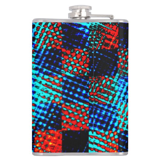 Xadrez azul, laranja, fake sujo ou manchado. フラスク (裏面)