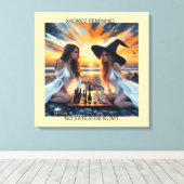 XADREZ FEMININO - Impressão em tela キャンバスプリント (インサイチュ (ウッドフロア))