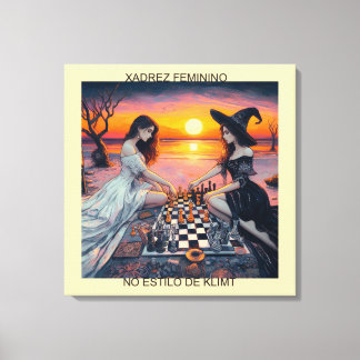 XADREZ FEMININO - Impressão em tela キャンバスプリント