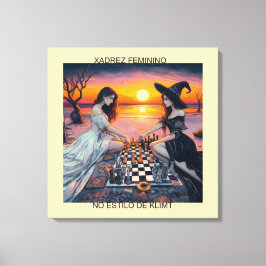 XADREZ FEMININO - Impressão em tela キャンバスプリント