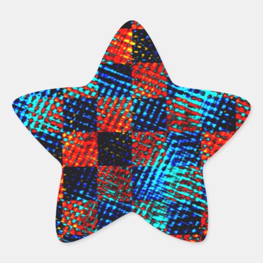 Xadrez laranja、azul、偽のsujo ou manchado。 星シール (正面)