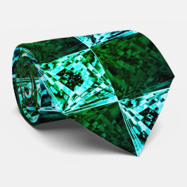 Xadrez verde e azul cedu ou ciano, com retangulos? ネクタイ