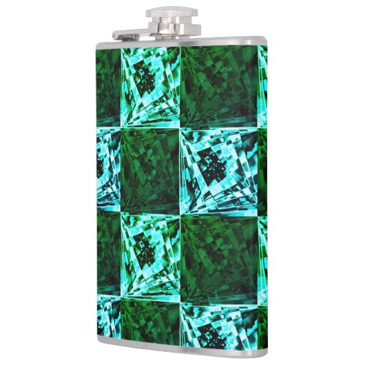 Xadrez verde e azul cedu ou ciano, com retangulos? フラスク (左)