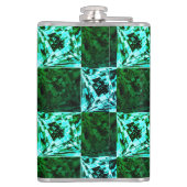 Xadrez verde e azul cedu ou ciano, com retangulos? フラスク (裏面)