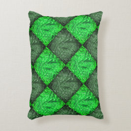 Xadrez verde falsa grama ou folhas de coqueiro. アクセントクッション