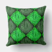 Xadrez verde falsa grama ou folhas de coqueiro. クッション (裏面)