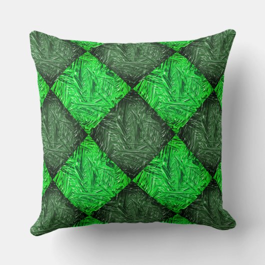 Xadrez verde falsa grama ou folhas de coqueiro. クッション (裏面)