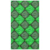 Xadrez verde falsa grama ou folhas de coqueiro. テーブルクロス (正面)