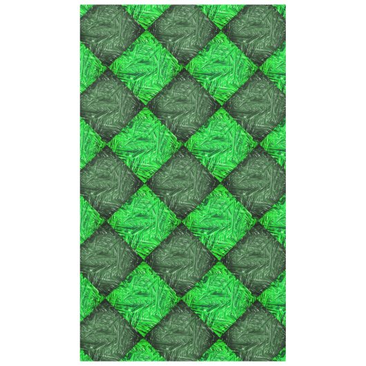 Xadrez verde falsa grama ou folhas de coqueiro. テーブルクロス (正面)