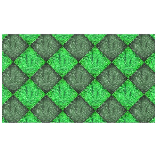 Xadrez verde falsa grama ou folhas de coqueiro. テーブルクロス (正面(横))