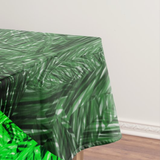 Xadrez verde falsa grama ou folhas de coqueiro. テーブルクロス (インサイチュ)