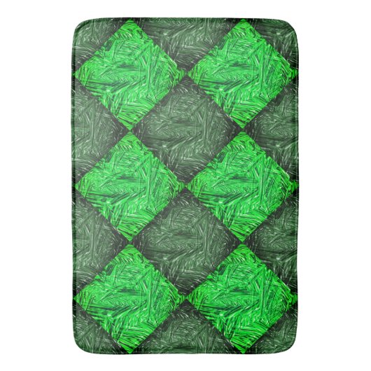 Xadrez verde falsa grama ou folhas de coqueiro. バスマット (正面縦)