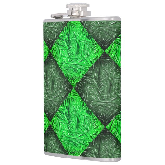 Xadrez verde falsa grama ou folhas de coqueiro. フラスク (左)