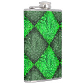 Xadrez verde falsa grama ou folhas de coqueiro. フラスク (右)