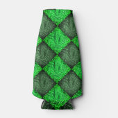 Xadrez verde falsa grama ou folhas de coqueiro. ボトルクーラー (正面)