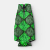 Xadrez verde falsa grama ou folhas de coqueiro. ボトルクーラー (裏面)