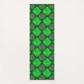 Xadrez verde falsa grama ou folhas de coqueiro. ヨガマット (正面)