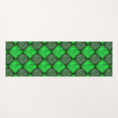Xadrez verde falsa grama ou folhas de coqueiro. ヨガマット (正面(横))