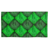 Xadrez verde falsa grama ou folhas de coqueiro. 枕カバー (正面左)