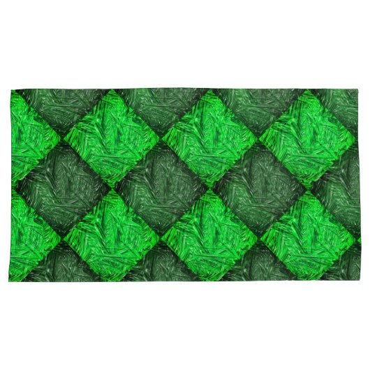 Xadrez verde falsa grama ou folhas de coqueiro. 枕カバー (正面右)