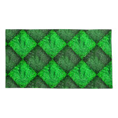 Xadrez verde falsa grama ou folhas de coqueiro. 枕カバー (裏面-左)